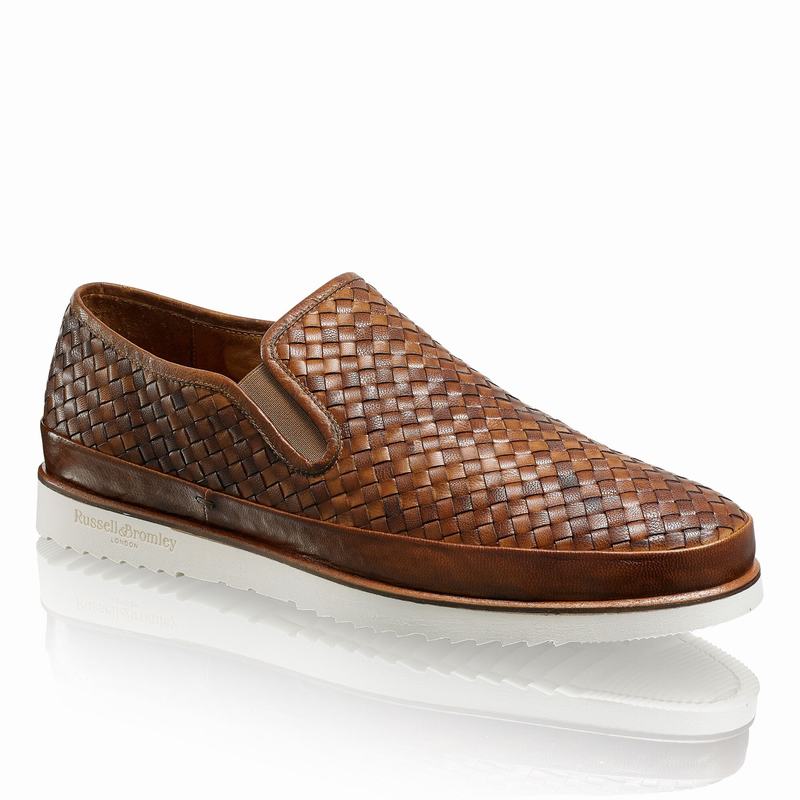Russell And Bromley Sanmarino Muške Slip On Cipele Smeđe | KJX5627QO