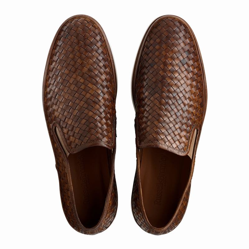Russell And Bromley Sanmarino Muške Slip On Cipele Smeđe | KJX5627QO