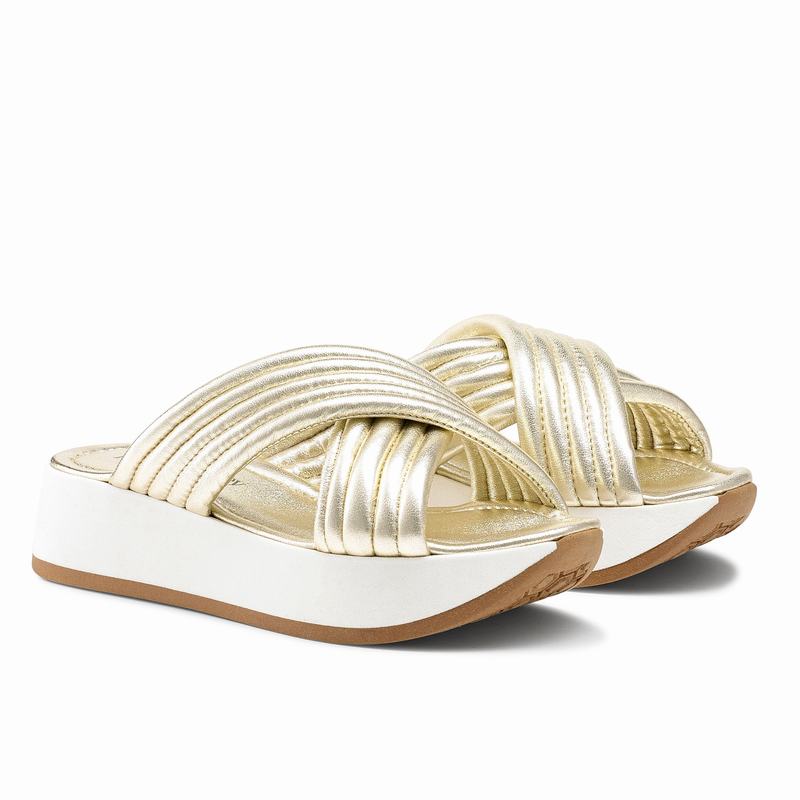 Russell And Bromley Site See Ženske Sandale na Klin Metalne | QOR9468CG