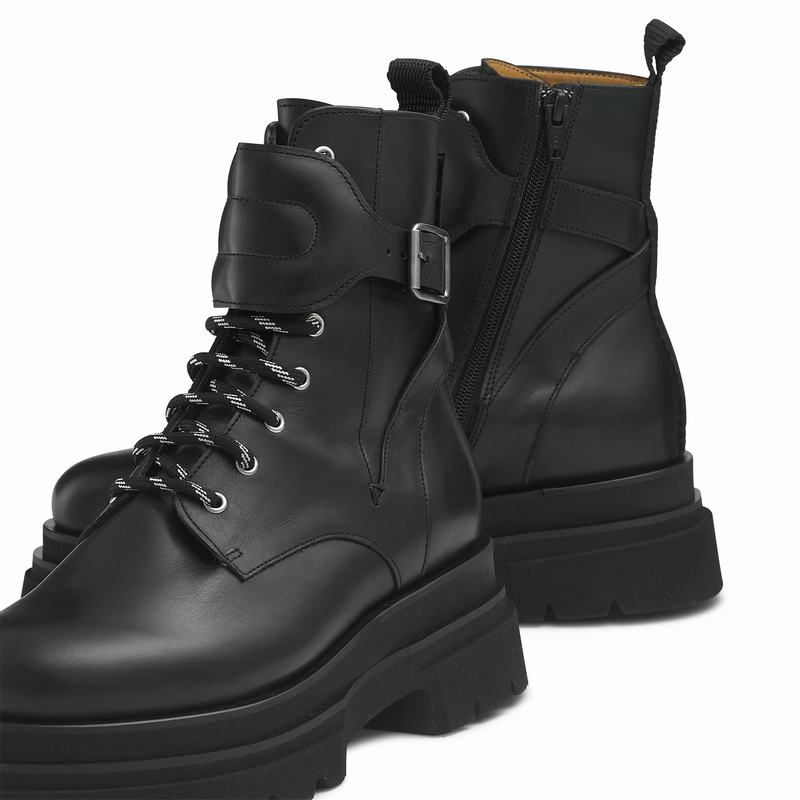 Russell And Bromley Soho Ženske Čizme Na Vezanje Crne | HNN7896YR