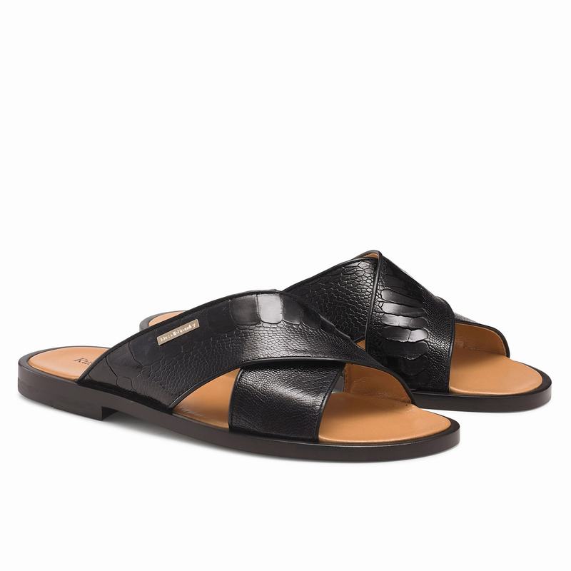 Russell And Bromley Taranto Muške Sandale Crne | VOW9475BY