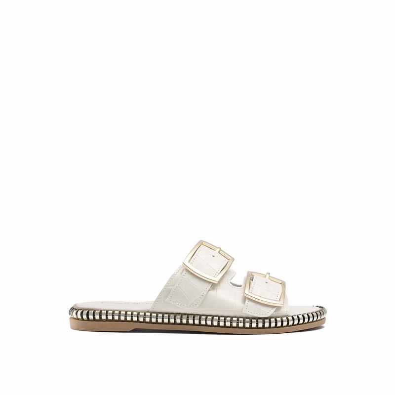 Russell And Bromley Gold Mine Ženske Sandale Bijele | JXM9799GI