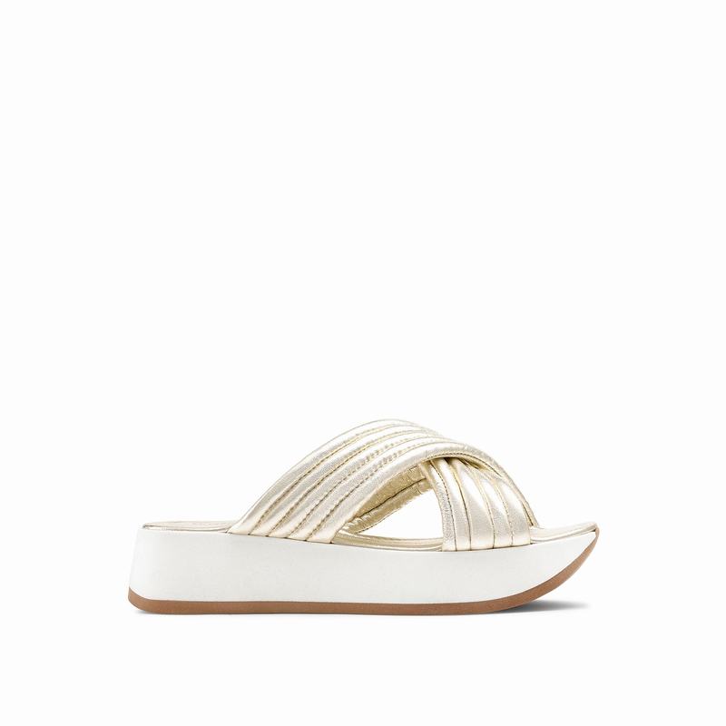 Russell And Bromley Site See Ženske Sandale na Klin Metalne | QOR9468CG